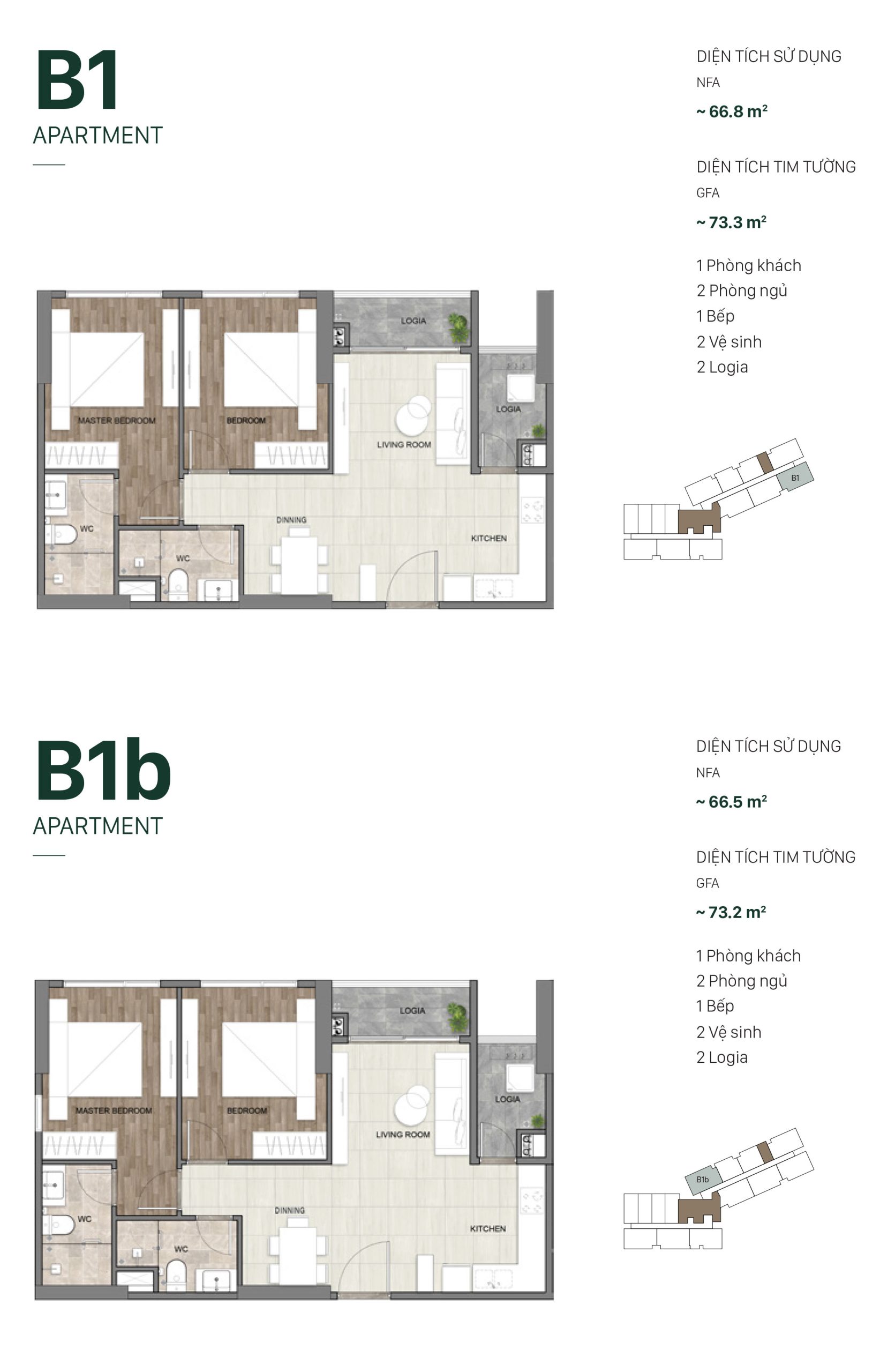Mặt bằng layout căn hộ dự án Setia Gardens Residences